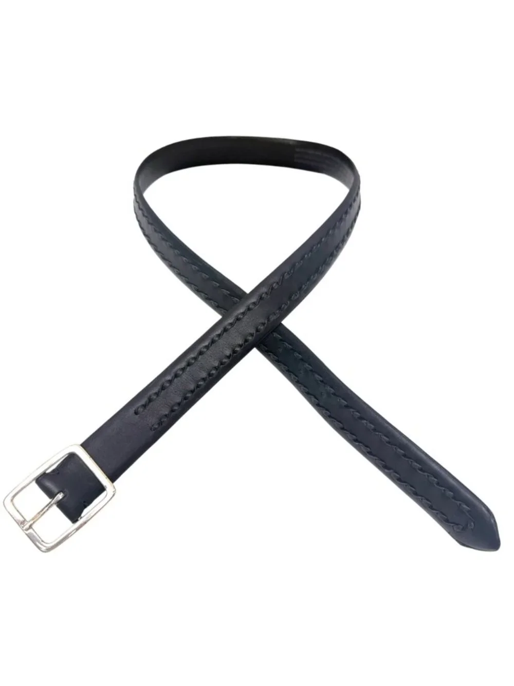 Bill Lavin Mens Belt Size 38 Calfskin Leather Dark Brown Woven Soft Collection